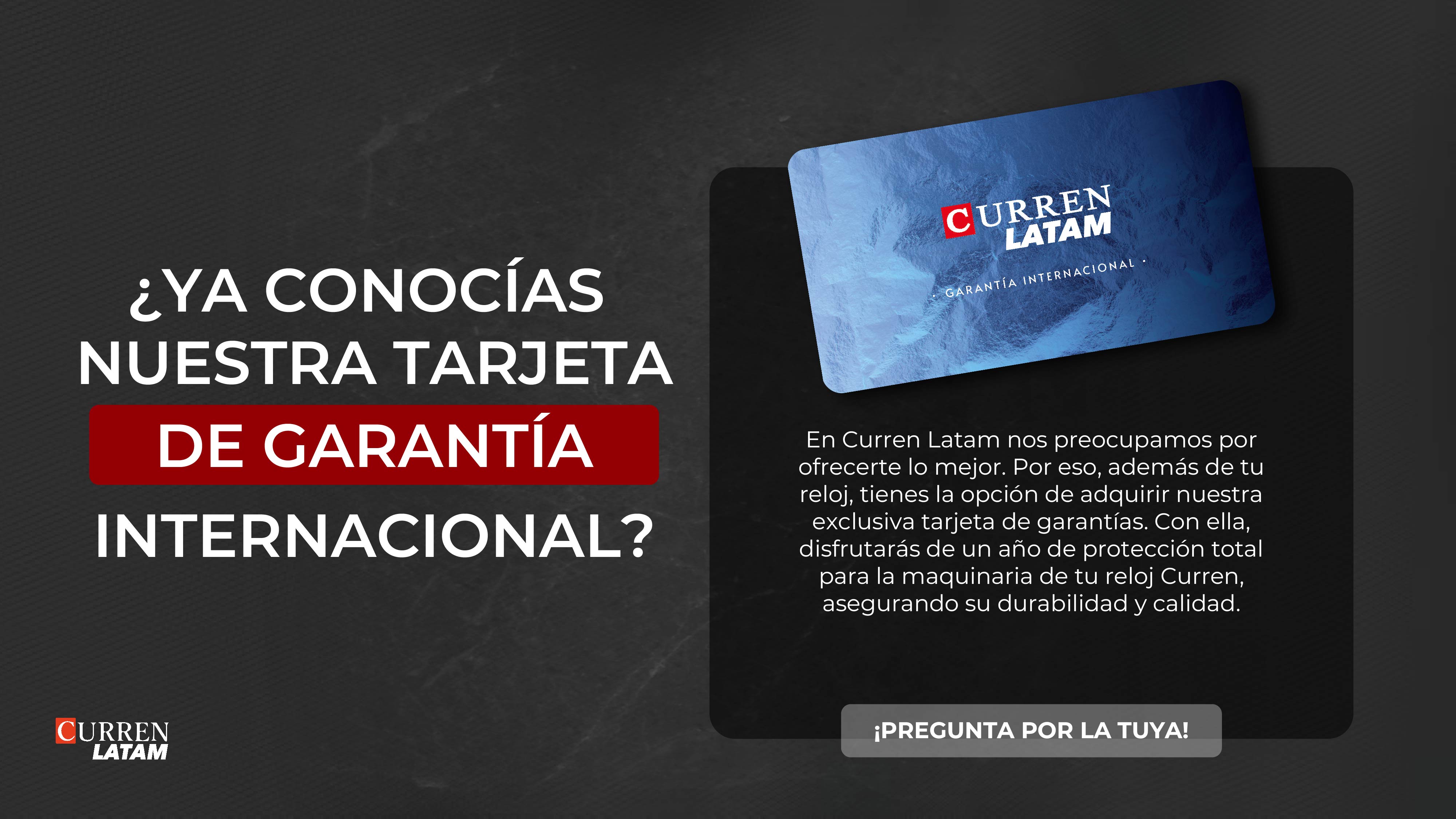 Tarjeta garantía internacional